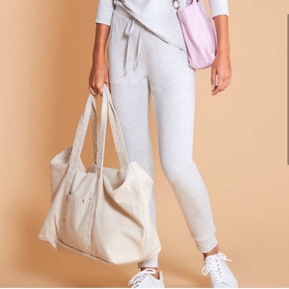 Lou & Grey Supersoft Plush gray fleece lounge pant / sweat pant NEW NWT Size L - Picture 2 of 12